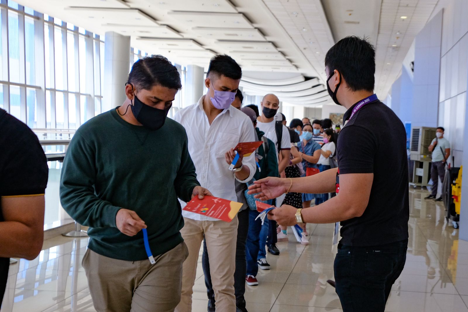 Welcoming students at the door